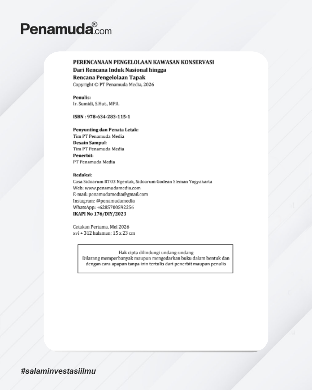 PERENCANAAN PENGELOLAAN KAWASAN KONSERVASI DARI RENCANA INDUK NASIONAL HINGGA RENCANA PENGELOLAAN TAPAK - Image 4