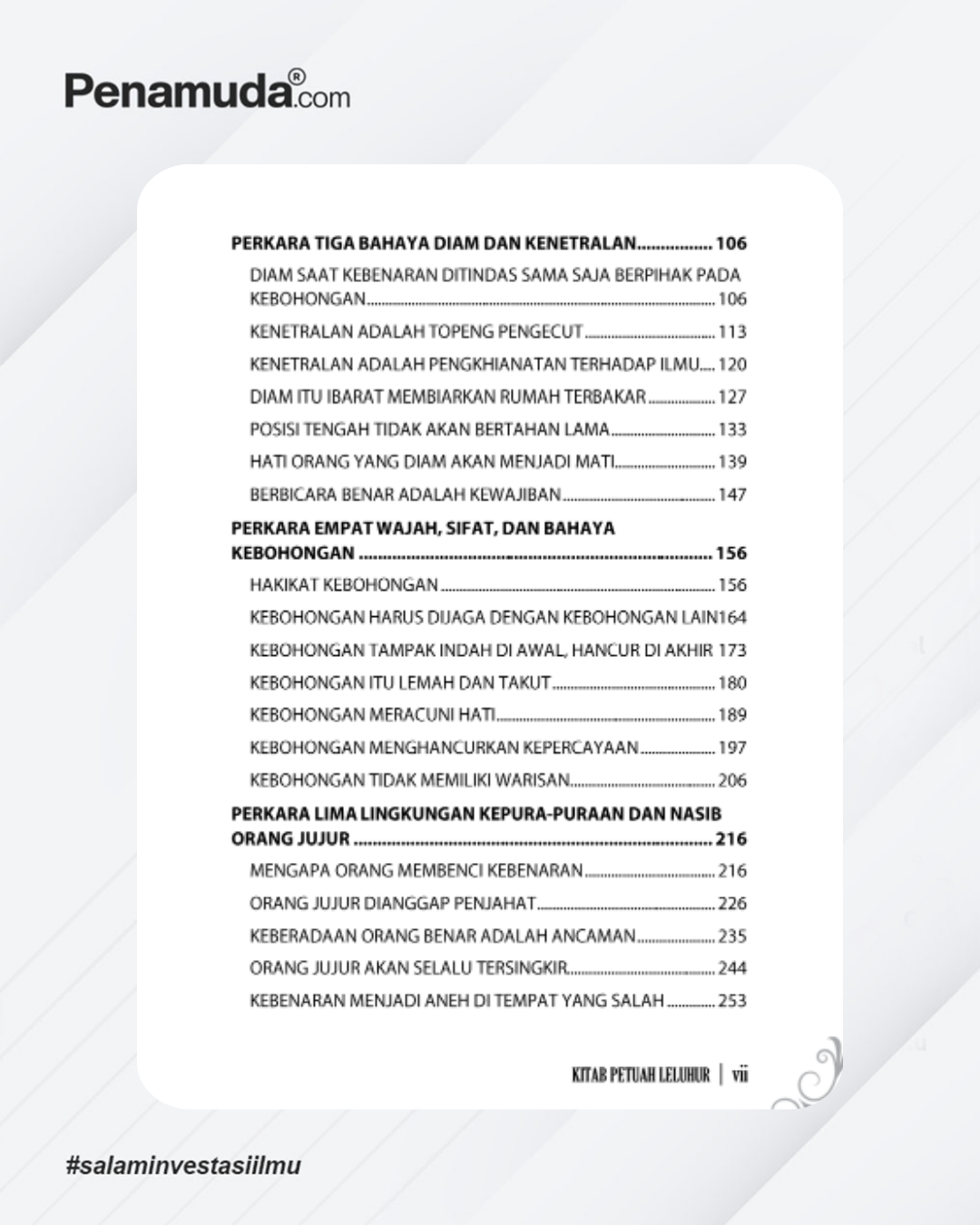 KITAB PETUAH LELUHUR HAKIKAT KEBENARAN & KEBOHONGAN Segela Perbuatan dan Pegangan Hidup - Image 6