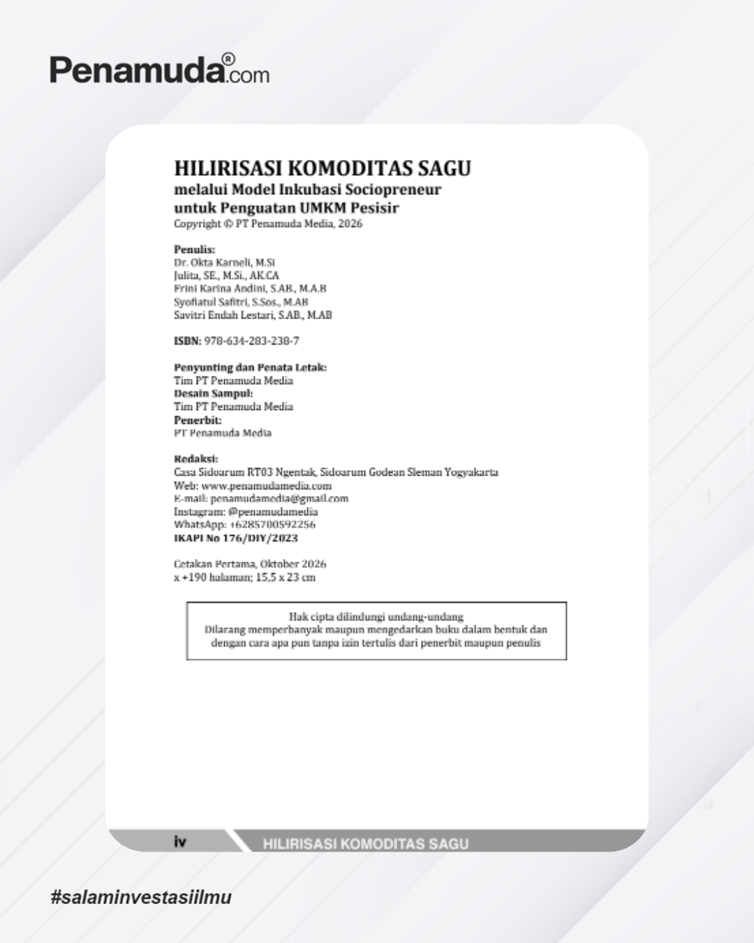 HILIRISASI KOMODITAS SAGU MELALUI MODEL INKUBASI SOCIOPRENEUR UNTUK PENGUATAN UMKM PESISIR - Image 4